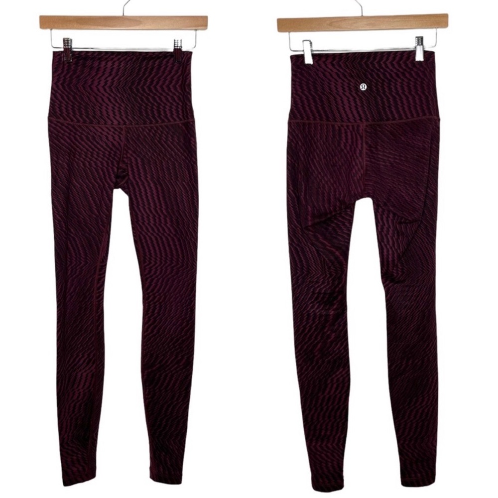 lululemon | Wunder Under Pant (Hi-Rise) Shifted Horizon Red Grape Black 4